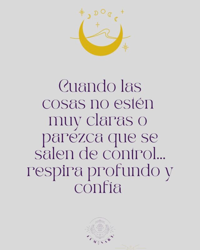 Cuando las cosas no estén claras, cuando todo parezca salirse de control… cierra los ojos, respira profundo y confía en el proceso ✨️

El universo no comete errores y tú estás exactamente donde necesitas estar.

Respira
Confía
Fluye

✨🌙🕊️🔮🌀